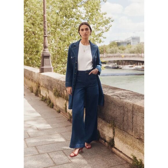 FAVORITE DAUGHTER The Fancy Mischa Wide Leg Denim Jean Pant Size 30 - Picture 3 of 9